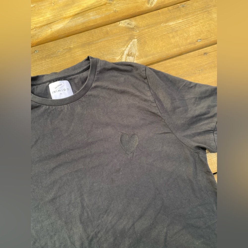 INIMIGO Organic Cotton Shirt Women’s T-Shirt Size XL Black. - Picture 9 of 9